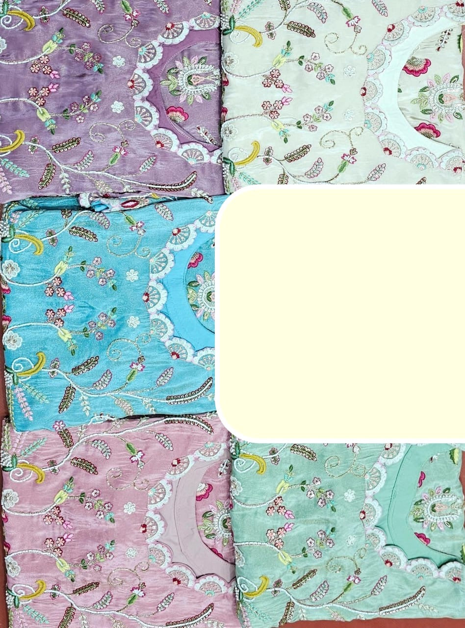 Pastel elegance shimmer tissue lehenga set