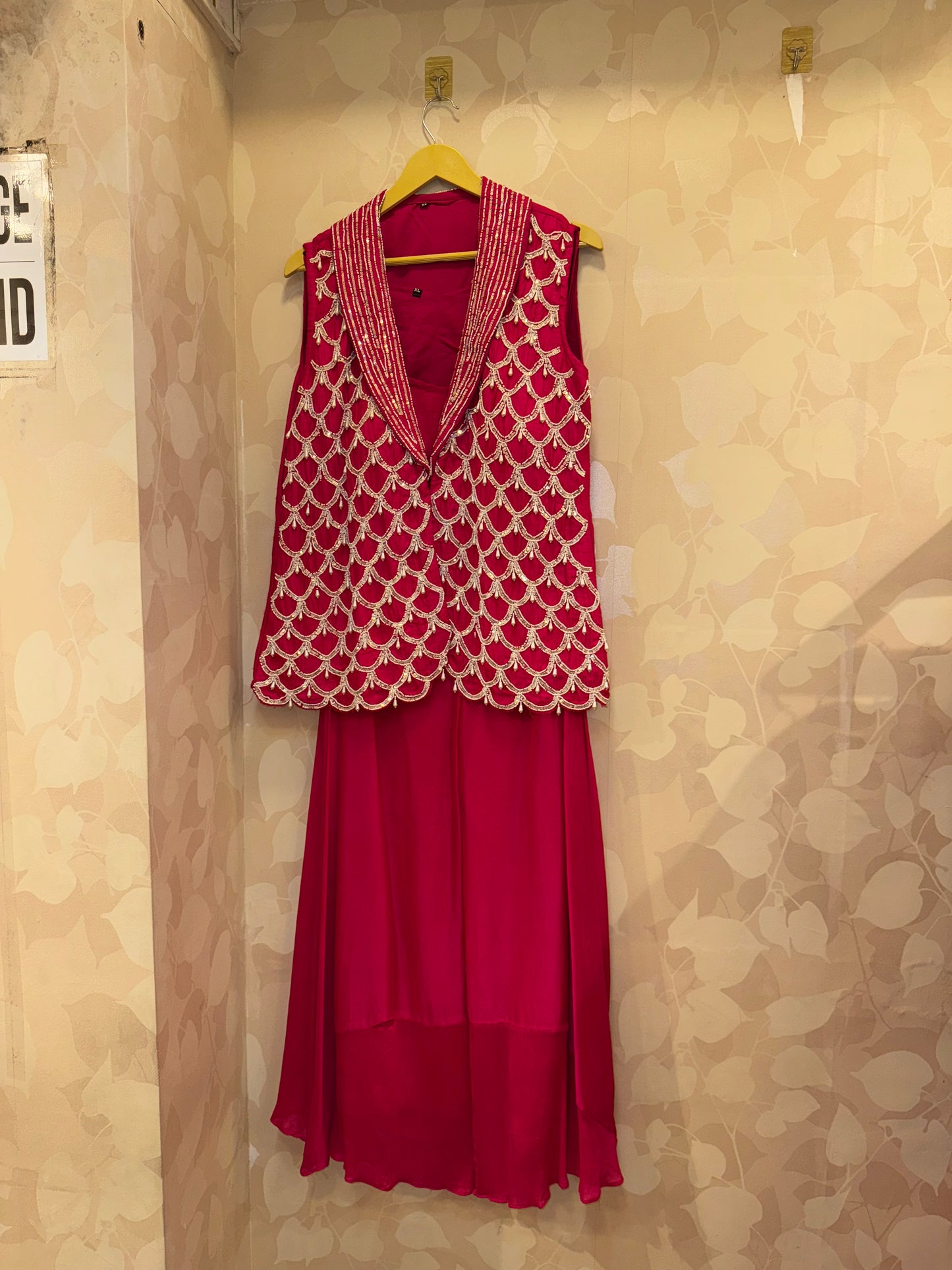 Rani Royale – Indo-Western Palazzo Set with Pearl Handwork Jacket