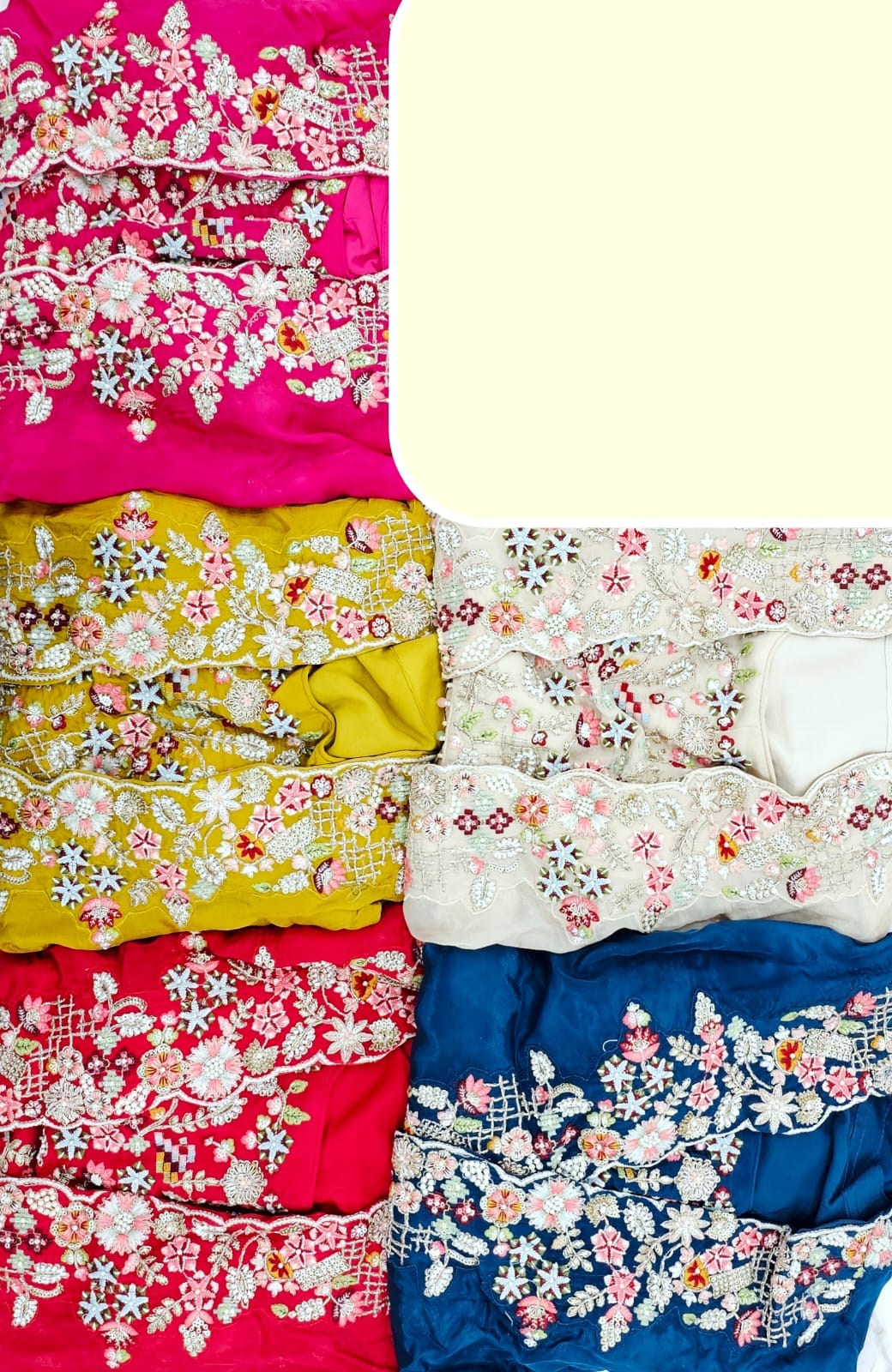 Pure Soft Organza Handwork and Embroidered Top with Cape & Plain soft Organza Lehenga