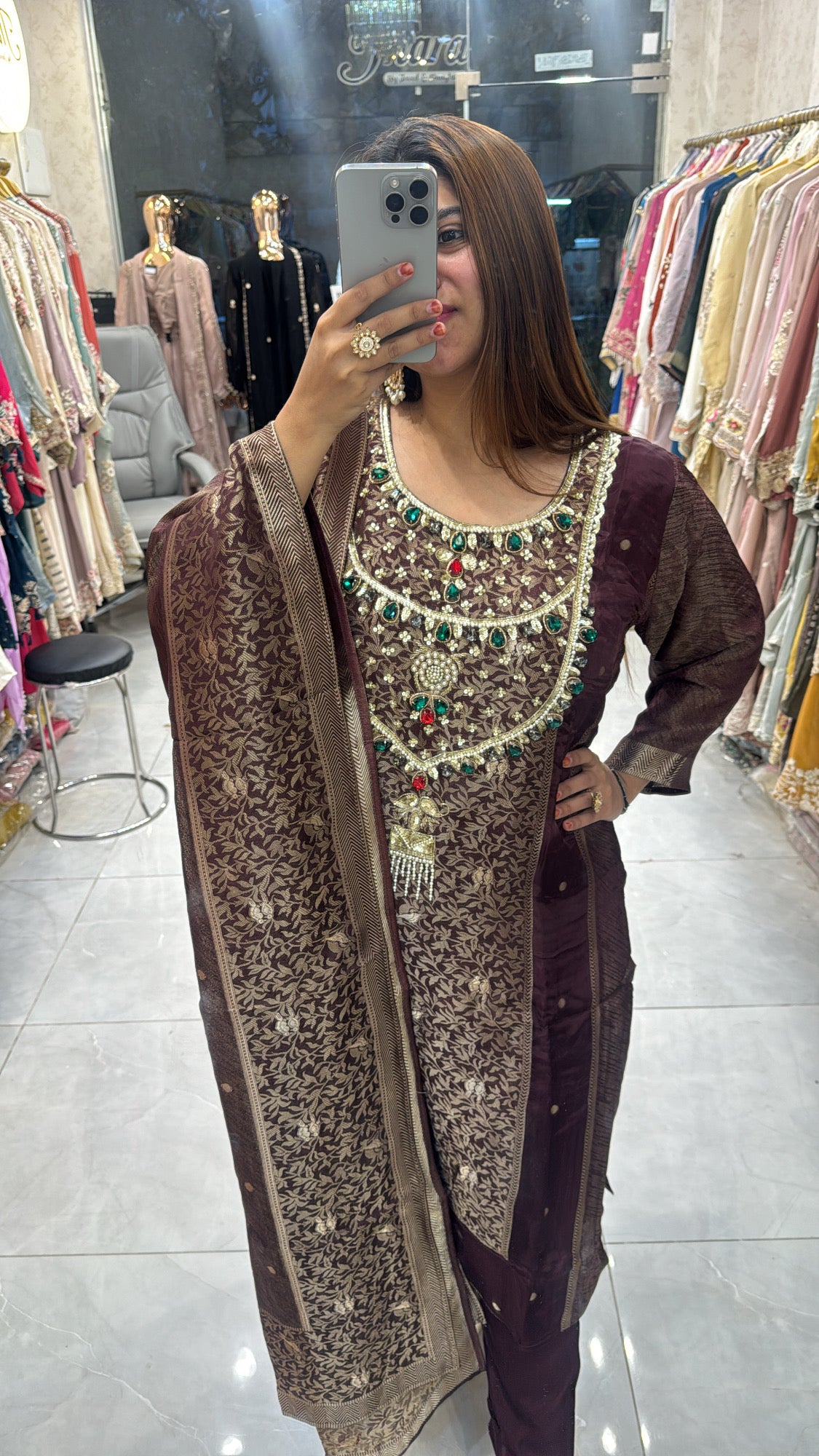 Riwaayat Luxe long handwork kurta sets