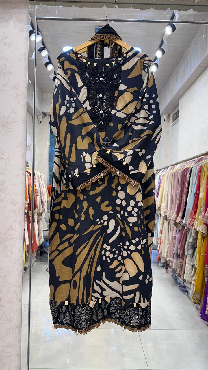 Dn :- 008 mausmery style lawn cotton set