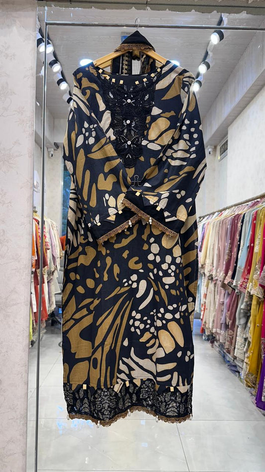 Dn :- 008 mausmery style lawn cotton set