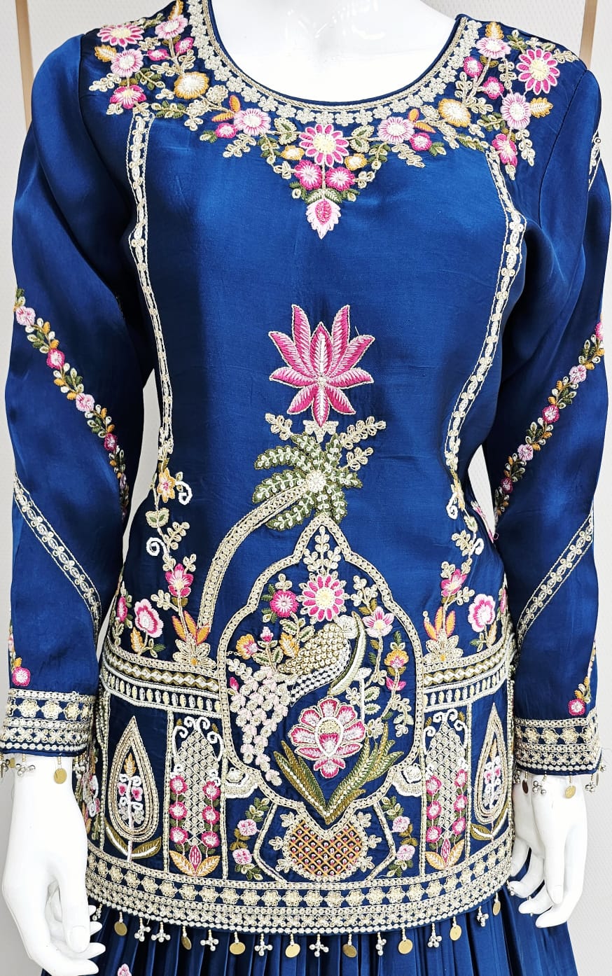 Hand-Embroidered Lehenga Kurta Set