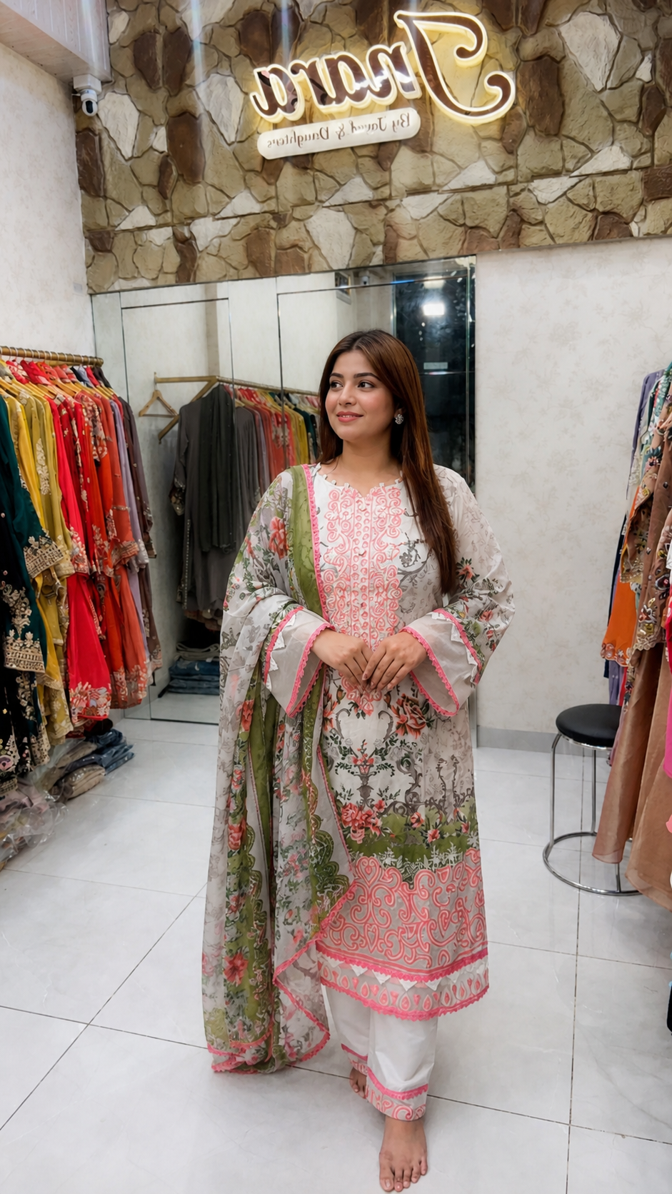 The Luxe Bloom :- Serenity Bloom Lawn Set