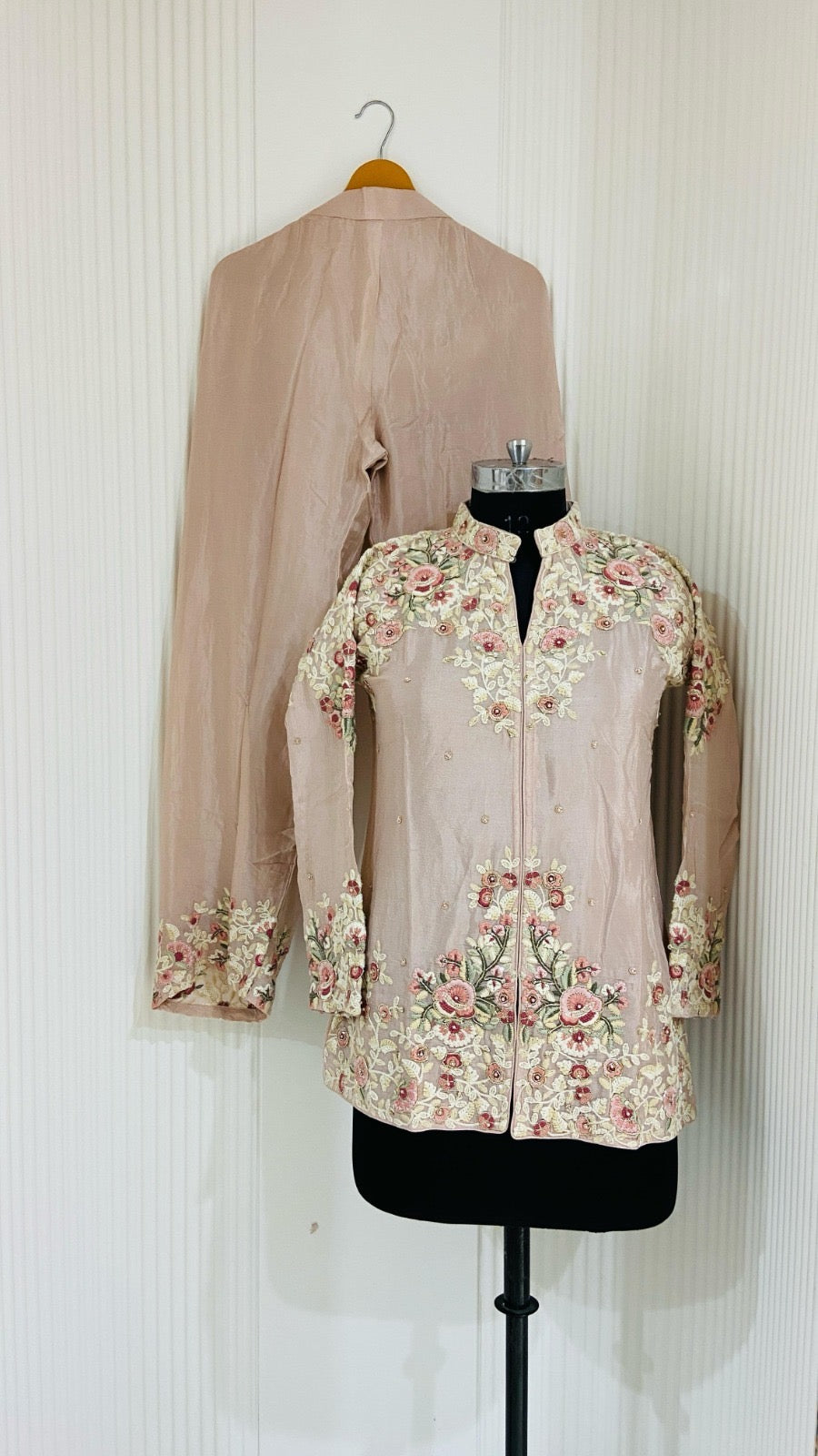Blush Bloom Hand-Embroidered Chinnon Co-ord Set