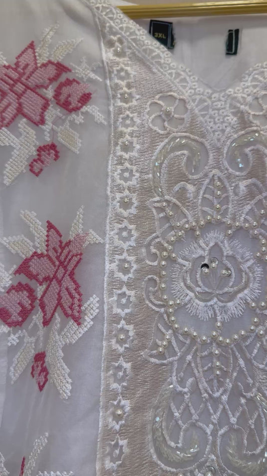 Noorika – Off-White Georgette Kurta Set